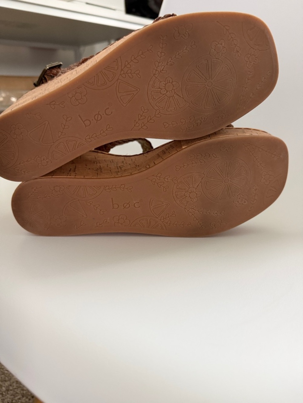 boc Braided Brown Cork Wedge Sandals - Picture 6 of 6